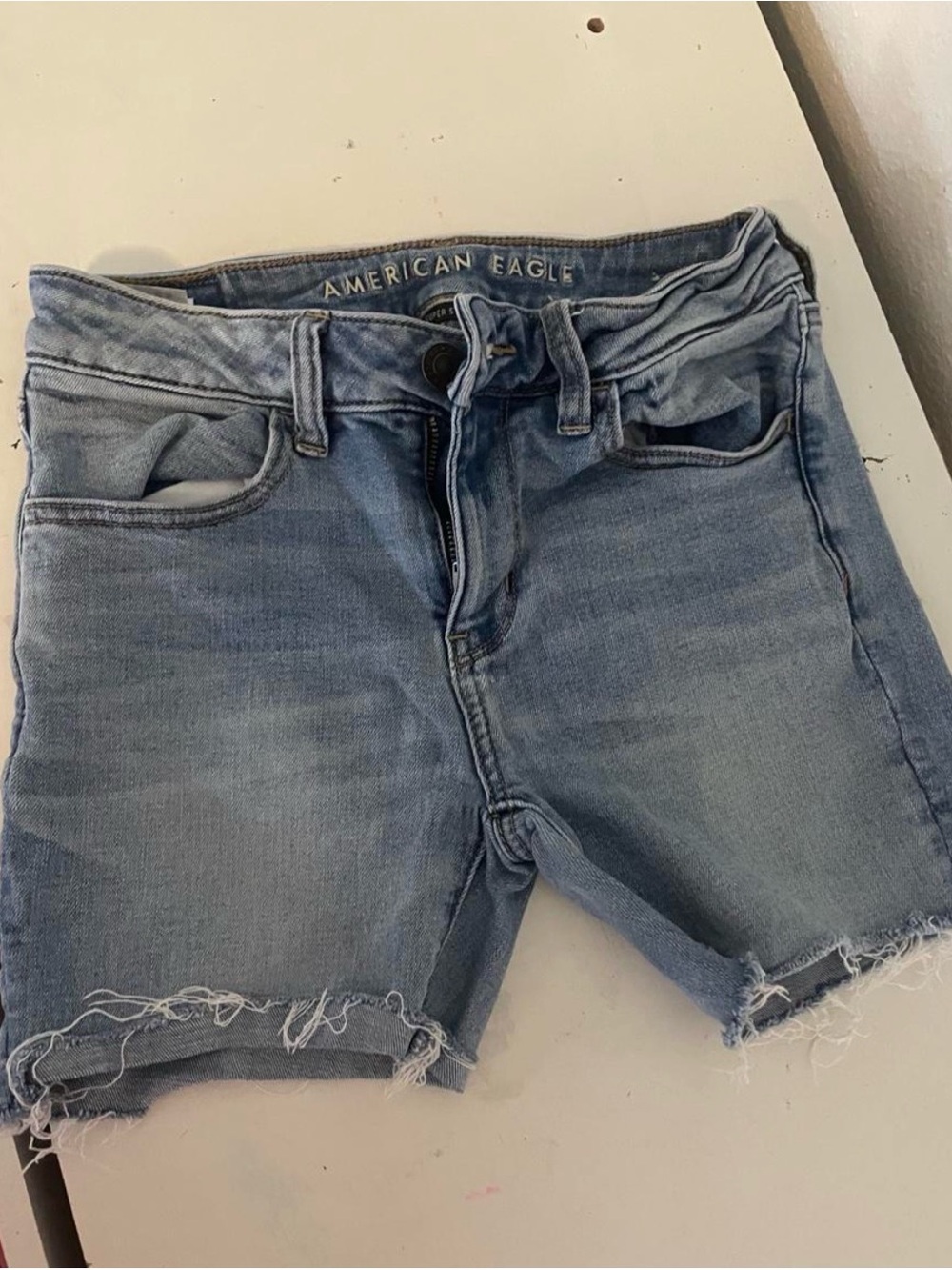 American Eagle Outfitters Light Wash Denim Cutoff Shorts